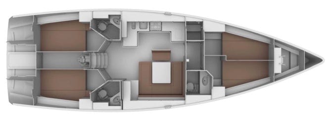 Floor plan for the lower deck.