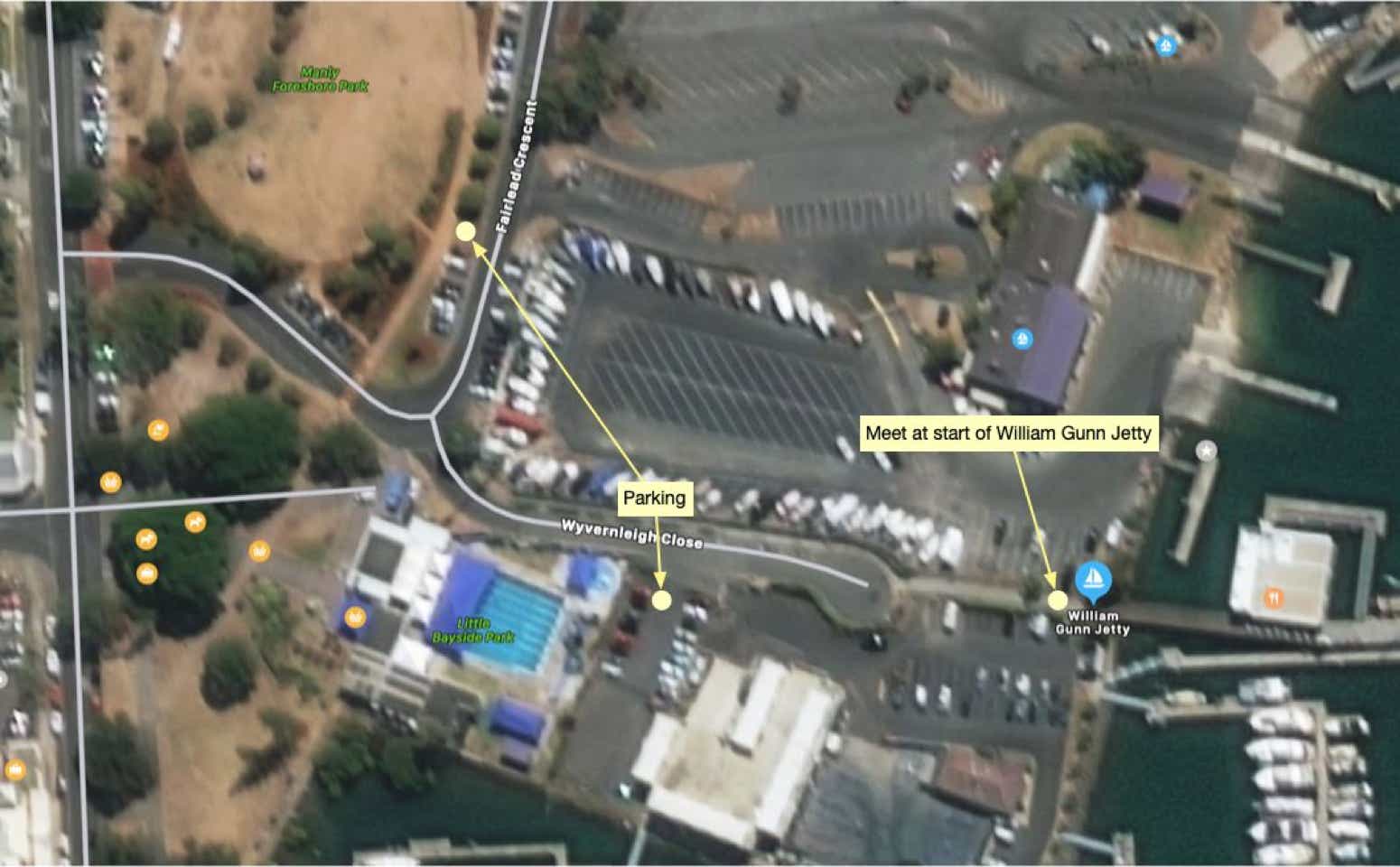 Parking Map, Wyvenleigh Close, Manly, Brisbane